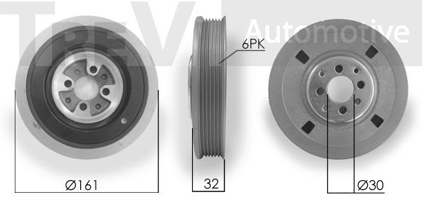 TREVI AUTOMOTIVE Rihmaratas,väntvõll PC1045